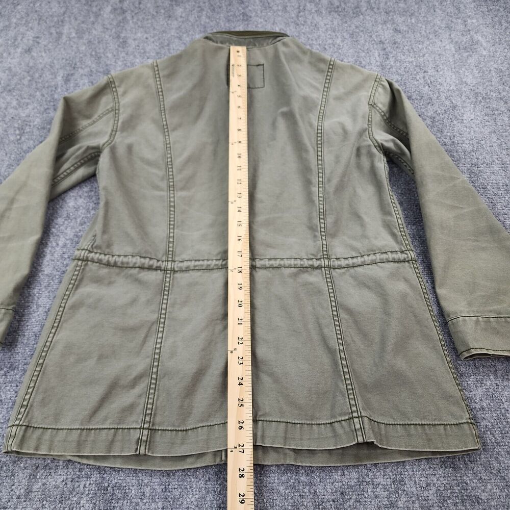 American Eagle Jacket Womens Medium Green Full Zip Button Up Military Chore Coat - Picture 6 of 16